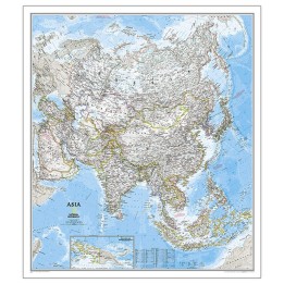 National Geographic Asia Classic Map, Laminated