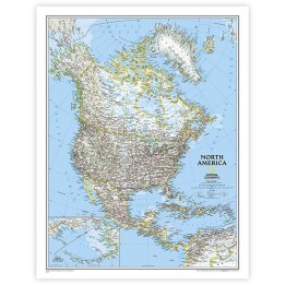 National Geographic North America Classic Map, Laminated