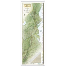 National Geographic Appalachian Trail Map, Laminated, 18" x 48"