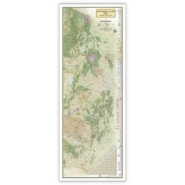 National Geographic Continental Divide Trail Map, In Gift Box, 18" x 48"