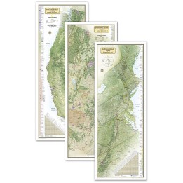 National Geographic Triple Crown of Hiking Map, In Gift Box, 18 x 48"
