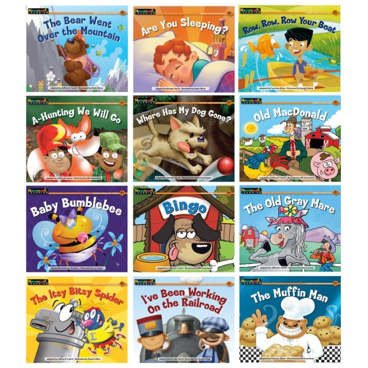Newmark Learning Rising Readers Leveled Book, Nursery Rhyme Songs & Stories, Set of 12