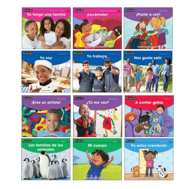 Newmark Learning Early Rising Readers MySelf and My Family Theme Set, Spanish