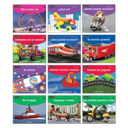Newmark Learning Early Rising Readers Transportation Theme Set, Spanish