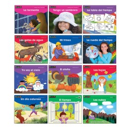 Newmark Learning Early Rising Readers Weather Theme Set, Spanish