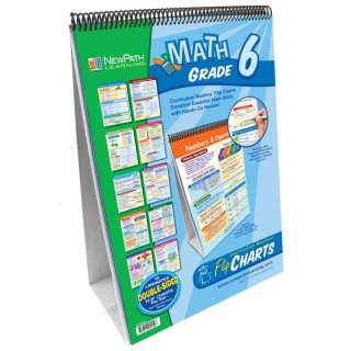 NewPath Learning Math Skills Curriculum Mastery® Flip Chart, Grade 6