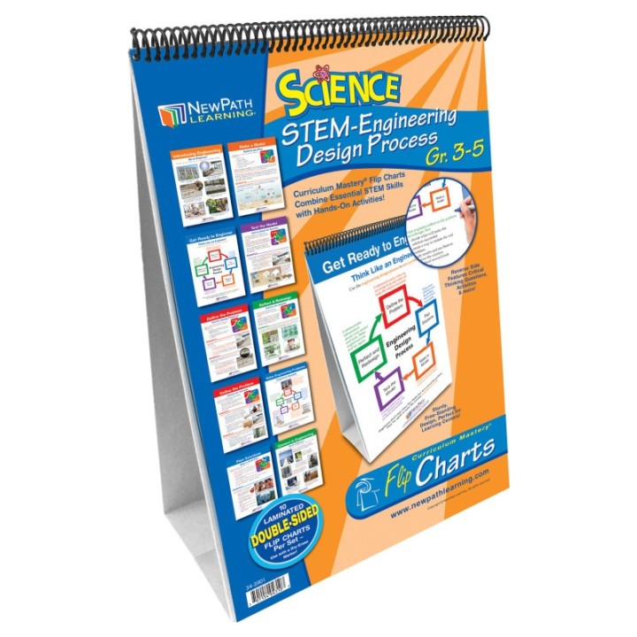 NewPath Learning STEM Engineering Design Process Flip Chart Set, Grades 3-5
