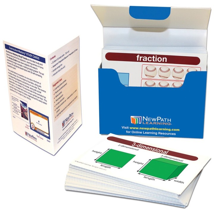 NewPath Learning Math Vocabulary Flash Cards, Grades 1-2