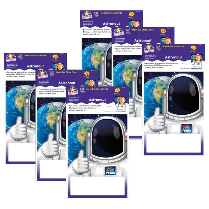 North Star Teacher Resources Launch Into Learning Astronaut Meet Our Class Cards, 36 Per Pack, 6 Packs
