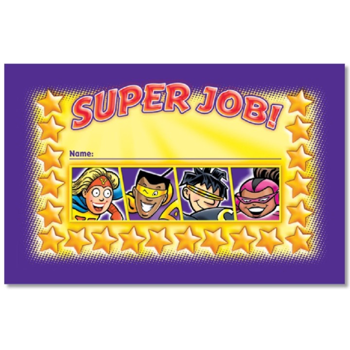 North Star Teacher Resources Superheroes Incentive Punch Cards, Pack of 36