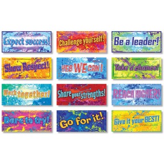 North Star Teacher Resources Positive Messages Posters, 7-1/3" x 17", Set of 12