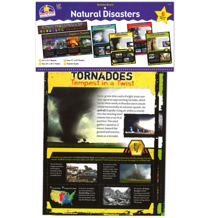 North Star Teacher Resources Natural Disasters Bulletin Board Set, Set of 6