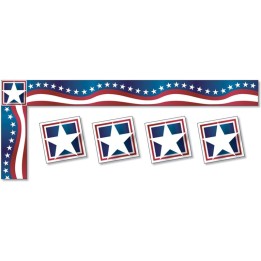 North Star Teacher Resources All Around the Board Trimmer, Stars & Stripes