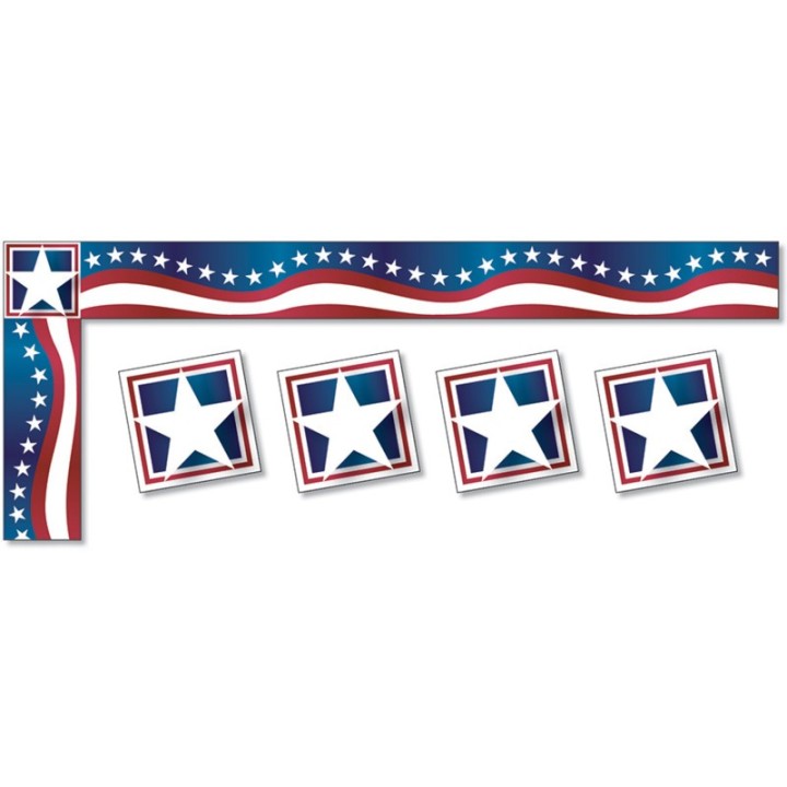 North Star Teacher Resources All Around the Board Trimmer, Stars & Stripes