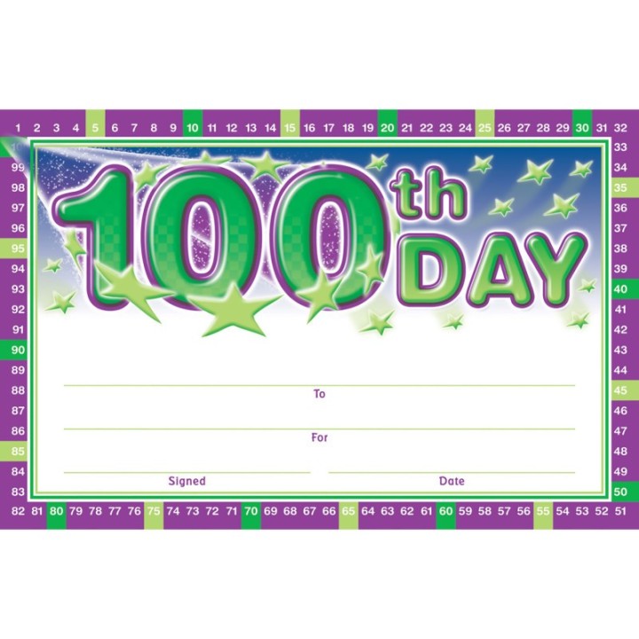 North Star Teacher Resources 100th Day Anytime Awards, 36 Count