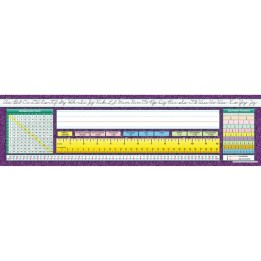 North Star Teacher Resources Traditional Cursive Intermediate Desk Plates, 19" x 5", Pack of 36