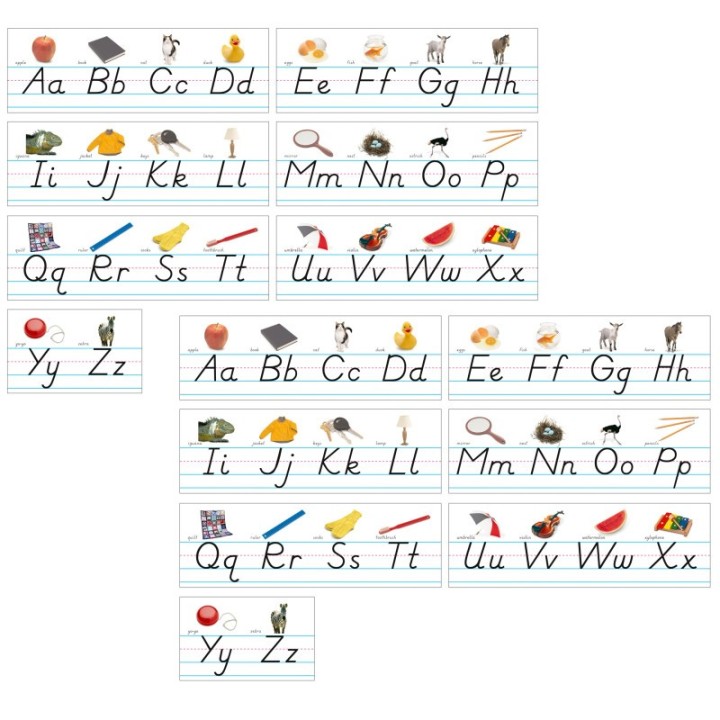 North Star Teacher Resources Photo & Modern Manuscript Alphabet Lines Bulletin Board Set, 2 Sets