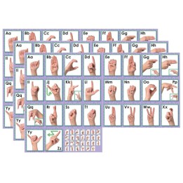 North Star Teacher Resources American Sign Language Alphabet Bulletin Board Set, 3 Sets
