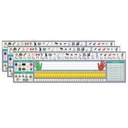 North Star Teacher Resources Canadian Traditional Manuscript Desk Plates, 36 Per Pack, 3 Packs