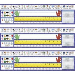 North Star Teacher Resources Christian Primary Traditional Manuscript Desk Plates, 36 Per Pack, 3 Packs