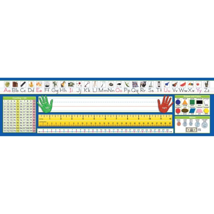 North Star Teacher Resources Primary Traditional Manuscript Counting 1-120 Desk Plates, Pack of 36