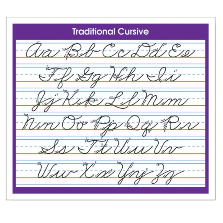 North Star Teacher Resources Adhesive Traditional Cursive Desk Prompt, Pack of 36