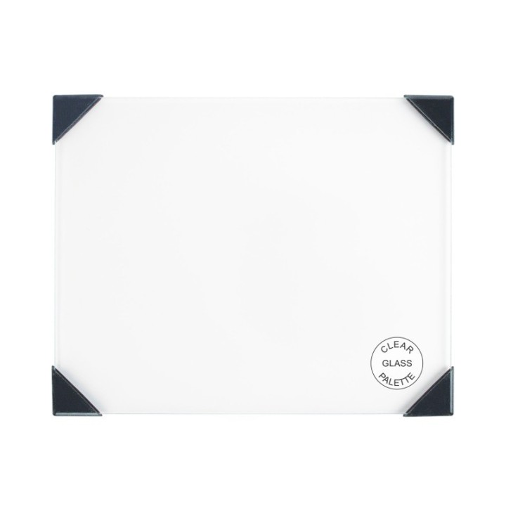 New Wave Art Posh Table Top Palette, Glass, Clear, 6.75x8.4 in