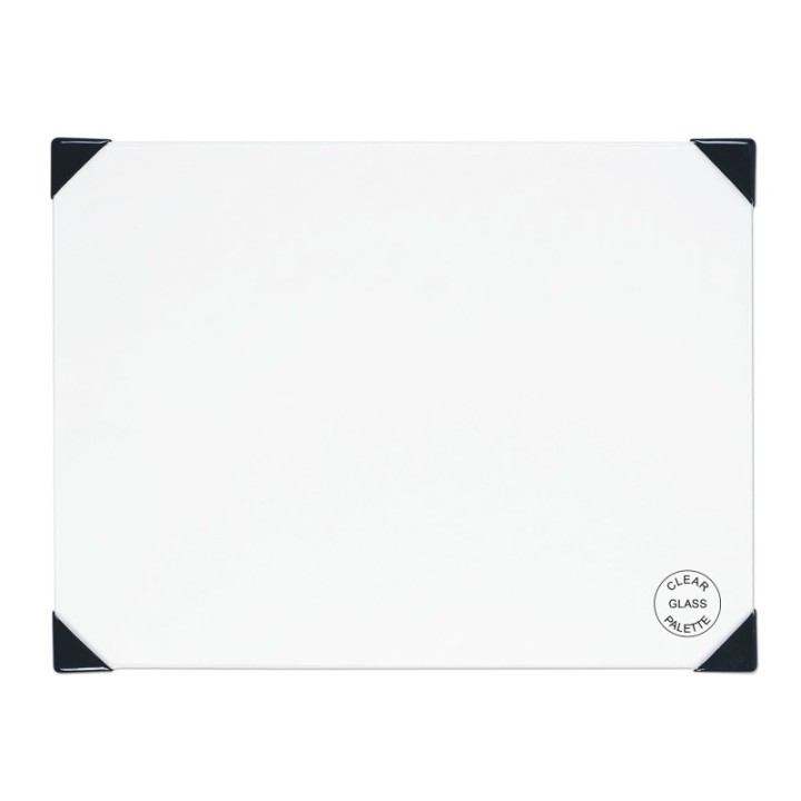 New Wave Art Posh Table Top Palette, Glass, Clear, 9x12 in