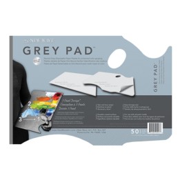 New Wave Art Grey Pad® Ergonomic Hand Held Paper Palette, 11x16 in, 50 Sheets