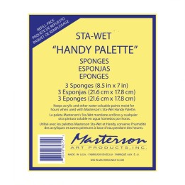 Masterson Art Products Sta-Wet® Handy Palette Sponge Refills, 8.5x7 in, Set of 3