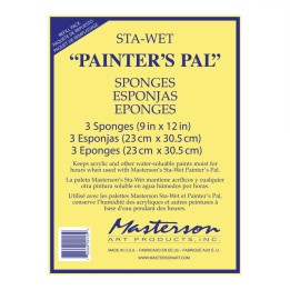 Masterson Art Products Sta-Wet® Painter's Pal Sponge Refills, 9x12 in, Set of 3