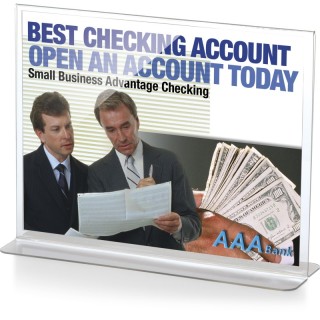 Officemate® Upright Sign Holder, Horizontal 11in W 8.5in H