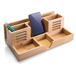 Officemate® Bamboo Desk Organizer