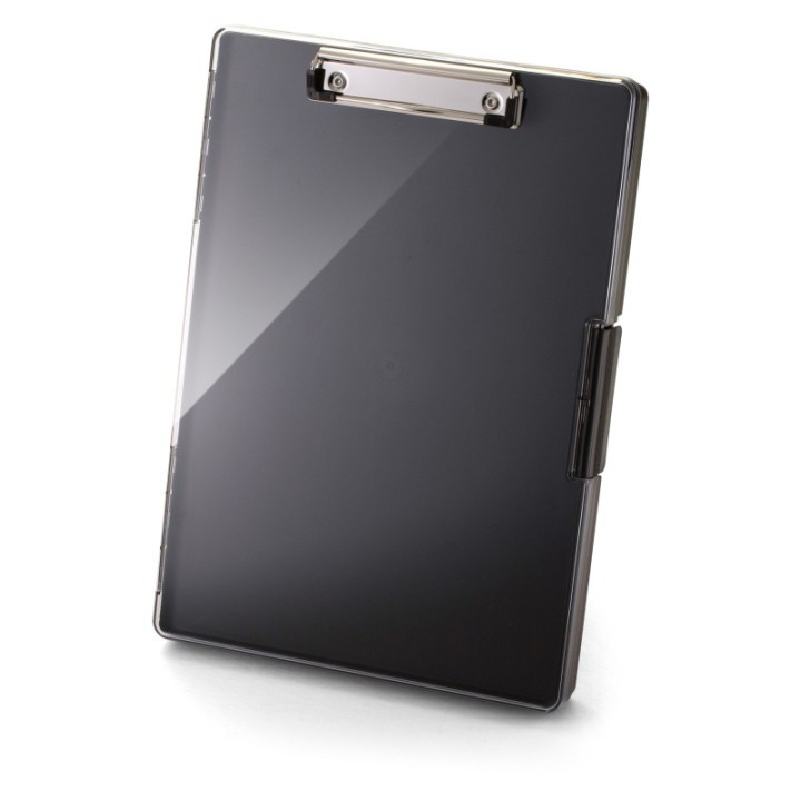 Officemate® Clear View Clipboard Storage Box, Black