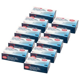 Officemate® Paper Clips, Giant Non-Skid Gem, 100 Per Box, 10 Boxes