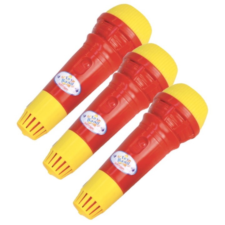 Bontempi Toy Band Play Echo Microphone, Pack of 3