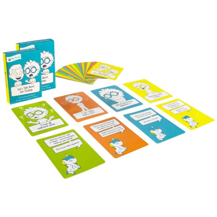 Open the Joy Let's Talk!: Conversation Starters for Kids to Discuss Feelings, 2 Sets