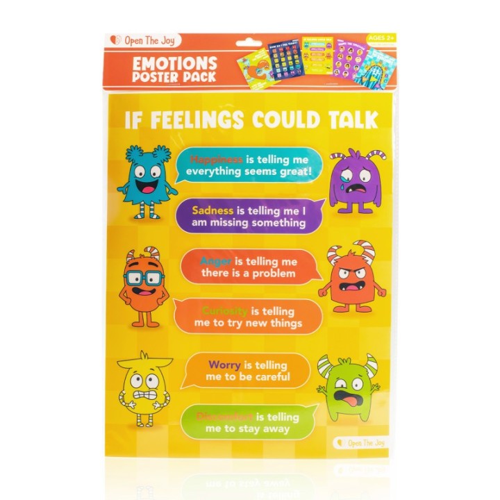Open the Joy Emotions Poster Pack, 11" x 14", 5 Posters