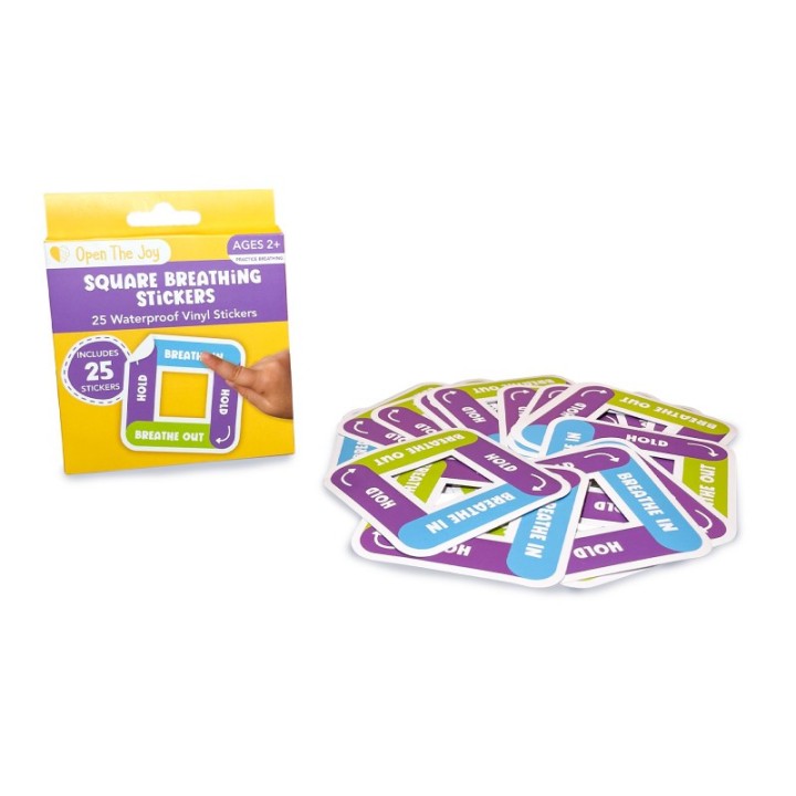 Open the Joy Square Breathing Sticker Class Pack, 25 Stickers