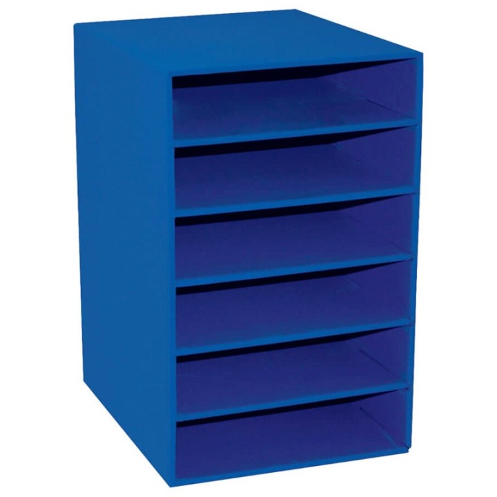 Classroom Keepers® 6-Shelf Organizer, Blue, 17-3/4"H x 12"W x 13-1/2"D, 1 Organizer