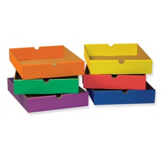 Classroom Keepers® Drawers for 6-Shelf Organizer, 6 Assorted Colors, 2-1/2"H x 10-1/4"W x 13-1/4"D, 6 Drawers
