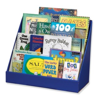 Classroom Keepers® Book Shelf, 3-Tiered, Blue, 17"H x 20"W x 10"D