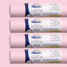 Fadeless® Schoolgirl Style Bulletin Board Paper, 48" x 12', Pretty in Pink, 4 Rolls