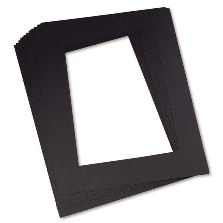 Pacon® Pre-Cut Mat Frames, Black, 12" x 18", 12 Frames