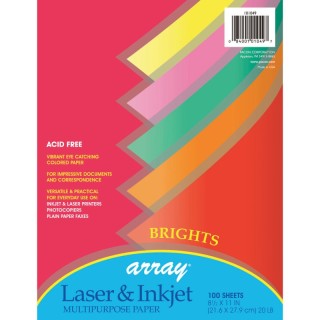 Pacon® Bright Multi-Purpose Paper, 5 Assorted Colors, 20 lb., 8-1/2" x 11", 100 Sheets