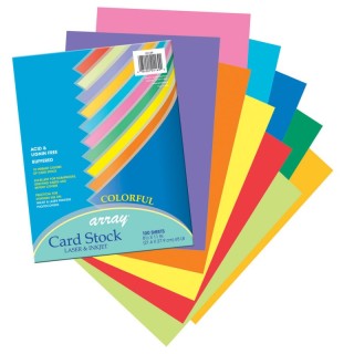 Pacon® Colorful Card Stock, 10 Assorted Colors, 8-1/2" x 11", 100 Sheets