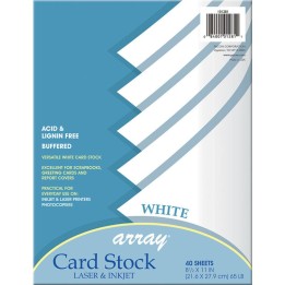 Pacon® Card Stock, White, 8-1/2" x 11", 40 Sheets