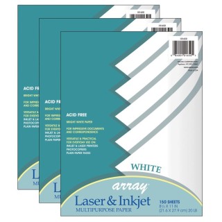 Pacon® Mutli-Purpose Paper, White, 8-1/2" x 11", 150 Sheets Per Pack, 3 Packs