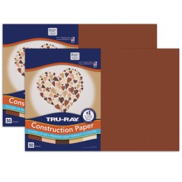 Tru-Ray® Shades of Me Construction Paper, Heavyweight, 5 Assorted Skin Tone Colors, 12" x 18", 50 Sheets Per Pack, 2 Packs