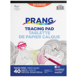 Prang® Tracing Paper Pad, Translucent, 9" x 12", 40 Sheets